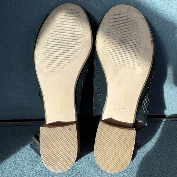 Restricted Peep Toe Cutout Black Heeled Sandals Ankle Strap Women’s Size 7 US - Picture 7 of 8